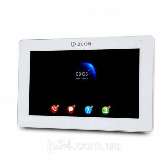 Відеодомофон BCOM BD-770FHD/T White з кольоровим сенсорним 7-дюймовим IPS-екрано. . фото 3