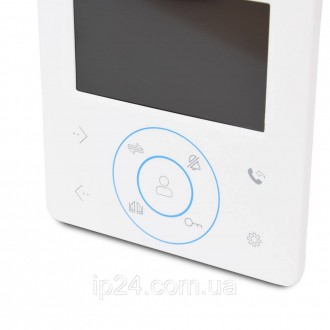 Відеодомофон BCOM BD-480 White з кольоровим 4 дюймовим TFT-екраном, сенсорними к. . фото 4