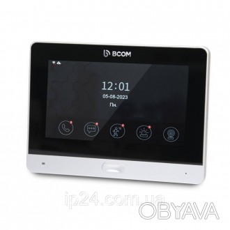  Відеодомофон BCOM BD-760FHD/T Silver з кольоровим сенсорним 7-дюймовим IPS-екра. . фото 1