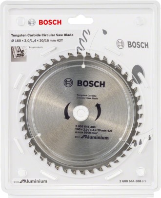 ОПИС Диск пиляльний по металу і пластмасі Bosch Eco for Aluminium 160x20 мм (260. . фото 3