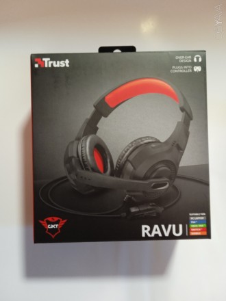 Навушники Trust GXT 307 Ravu Gaming Headset (22450), чорні, нові, упаковка не по. . фото 2