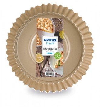 Короткий опис:
Форма для выпечки TRAMONTINA Brasil, с волнистым бортом (4 см). Р. . фото 3