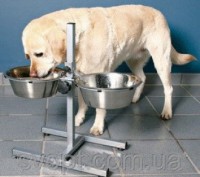 Годівниця для собак (регульований штатив 16 см, миски по 0.7 л)
для дрібних порі. . фото 3