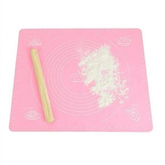 Силіконовий килимок для розкачування тіста з розміткою, розміром 45 х 65 смНезам. . фото 3
