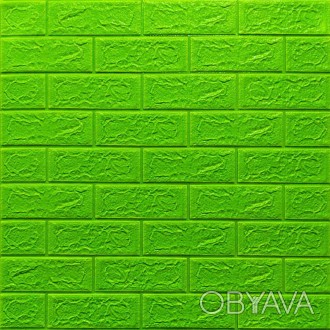 Самоклеюча декоративна 3D панель Цегла Зелений 700х770х5мм (013-5)
Декоративні 3. . фото 1