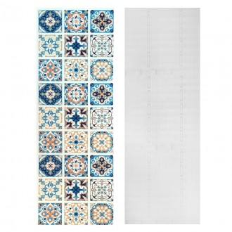 Самоклеюча плівка на паперовій основі вінтажна блакитна мозаїка 0,45х10м (MM-318. . фото 5