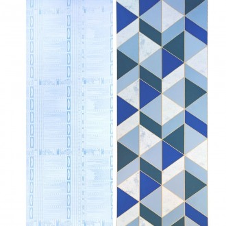 Самоклеюча плівка сині трикутники 0,45х10м 
Плівка на самоклейці ідеально підход. . фото 4