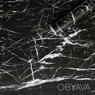 Самоклеюча плівка чорний мармур класичний 0,45х10мх0,07мм (2018-1)
Плівка на сам. . фото 1
