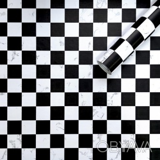 Самоклеюча плівка шахи мармур 0,45х10м (KN-М0006-1)
Плівка на самоклейці ідеальн. . фото 1