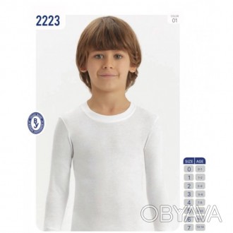 
Кофта для хлопчика однотонна арт. 2223-01 - це спідня білизна в класичному стил. . фото 1