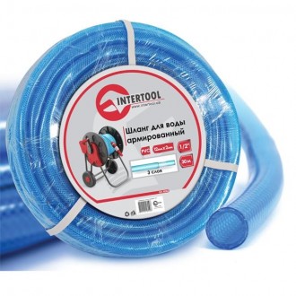 Шланг для воды 3-х слойный 1/2", 30 м, армированный PVC INTERTOOL GE-4055. Харьков. фото 1 Шланг для воды 3-х слойный 1/2", 30 м, армированный PVC INTERTOOL GE-4055. Харьков. фото 1