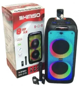 
Колонка портативна, з Bluetooth на акумуляторі з радіомікрофоном KIMISO QS 218
. . фото 4