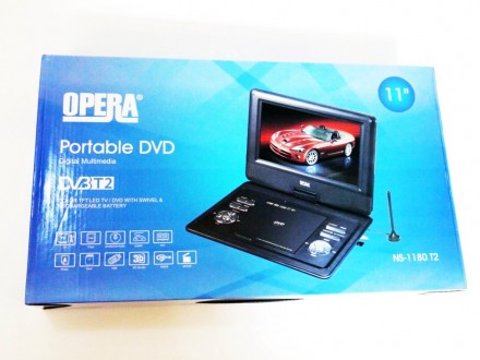 11" DVD Opera NS-1180 Портативный DVD-проигрыватель с Т2 TV USB SD
Цифрово. . фото 3