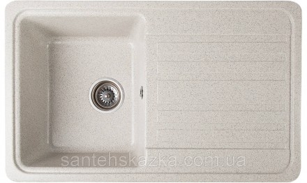 Гранітна кухонна мийка
Монтаж: Врізається з верху стільниці
Габарити мийки (мм):. . фото 2