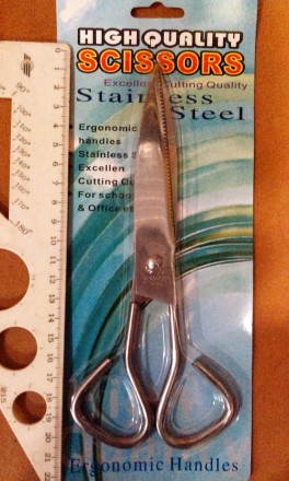 Ножницы швейные металлические обеспечивают надежность работы на кухне, офисе, шк. . фото 2