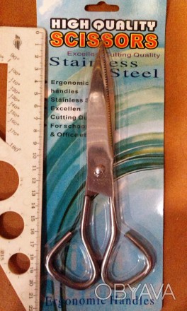 Ножницы швейные металлические обеспечивают надежность работы на кухне, офисе, шк. . фото 1