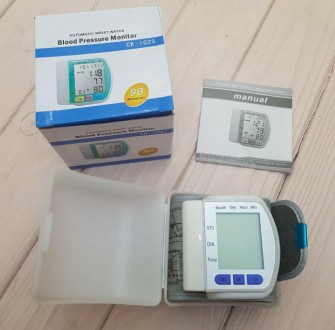 Автоматичний тонометр для вимірювання тиску пульсу на зап'ястку Blood Pressure M. . фото 4