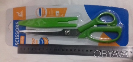 Портновские ножницы с лезвием 12 см, лезвие из стали, ручки из пластика.
 Ножниц. . фото 1