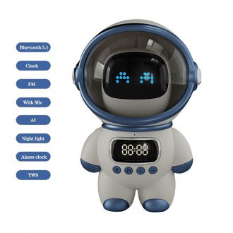 
Bluetooth колонка в виде космонавта ADIN M20. MP3, Bluetooth, AUX, часы, радио . . фото 2