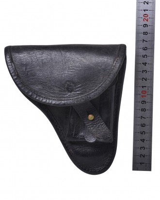 Кожаная кобура Маузер 1910 цвет черный фурнитура металлическая предназначена для. . фото 3