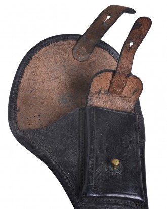 Кожаная кобура Маузер 1910 цвет черный фурнитура металлическая предназначена для. . фото 2