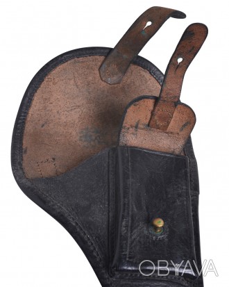 Кожаная кобура Маузер 1910 цвет черный фурнитура металлическая предназначена для. . фото 1