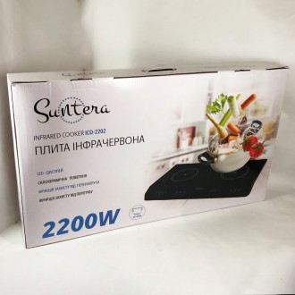 Електроплита велика індукційна на 2 конфорки Suntera ICD-2202 2200 Вт, Електроплита настільна від мережі. . фото 3
LED дисплей
Керамічна поверхня
Функція таймера
8 рівнів температури
8 рівнів п. . фото 3