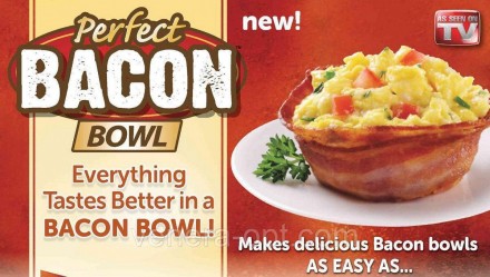Формы для выпечки Perfect Bacon Bowl помогут с легкостью приготовить вкусные съе. . фото 4