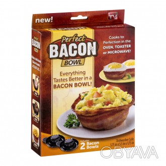 Формы для выпечки Perfect Bacon Bowl помогут с легкостью приготовить вкусные съе. . фото 1