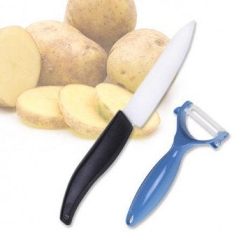 Ножі кухонні керамічні 2 в 1 Ceramic Slice.
Керамічні ножі з'явилися на ринку по. . фото 3