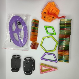 Магнітний конструктор Magic Magnet у валізі, 120 деталей ⁇ Дитяча 3D головоломка. . фото 2