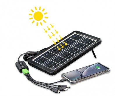 Данная мини электростанция в виде солнечной панели и с USB-кабелем со всеми возм. . фото 6