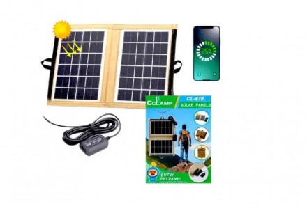 Солнечная панель CL-670 позволяет заряжать переносные устройства малой мощности . . фото 6