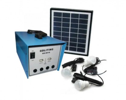 Солнечная система электроснабжения GD8018 С солнечной панелью + лампочки 3шт 
Те. . фото 2
