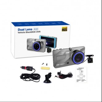 ANATAR IPS 4 ''Full HD 1296P Автомобильный видеорегистратор камера с двумя объек. . фото 2