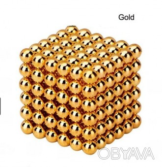 Неокуб NeoCube  Головоломка Магнитные шарики 2 мм, 216 шариков Золото