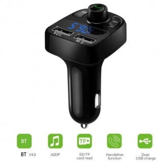 Автомобильный FM-модулятор Multifunction Wireless Car MP3 Player X8 – это устрой. . фото 3