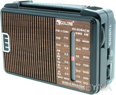 Golon RX-608 - це всехвильовий радіоприймач. Приймає трансляції радіостанцій в F. . фото 1