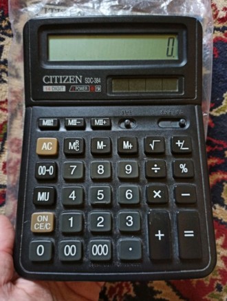 Калькулятор дуже відомої, поширеної і надійної фірми CITIZEN, в ідеальному стані. . фото 2