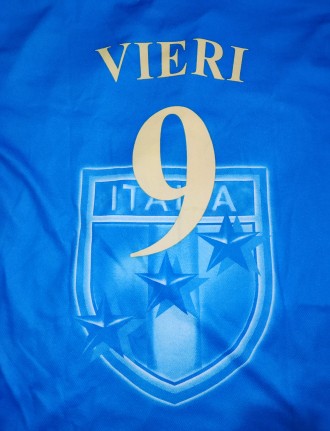 Ретро футболка Italian National Team, Vieri, размер-L, длина-70см, под мышками-5. . фото 5