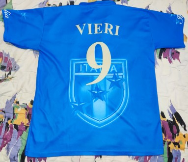 Ретро футболка Italian National Team, Vieri, размер-L, длина-70см, под мышками-5. . фото 3