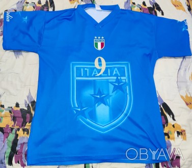 Ретро футболка Italian National Team, Vieri, размер-L, длина-70см, под мышками-5. . фото 1