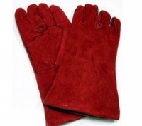 Защитные перчатки сварщика Краги (красные).
Краги сварщика пятипалые производять. . фото 3