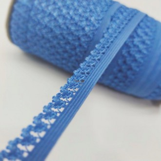 Резинка ажурная бельевая на метражЦвет: синий (под джинс)Ширина: 13 ммДлина в бо. . фото 2