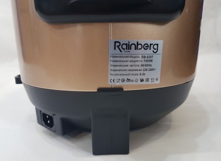 Опис
Мультиварка Rainberg RB-6207 — це проста та зрозуміла кухонна техніка, яка . . фото 9