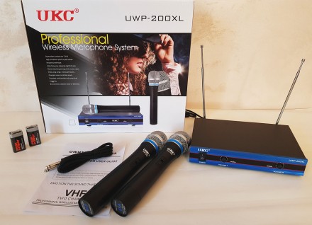 Опис: 
Радіосистема UKC UWP-200XL з двома мікрофонами та базою.
Чудовий комплект. . фото 11