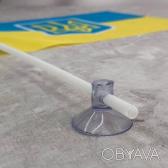 Флаг Украины с тризубом с присоской Материал: пластик, полиэстр Цвет: на фото Пр. . фото 1