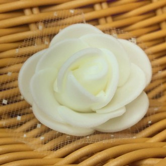 Троянда з фатином латексна (фоаміран)Матеріал: фоаміранКолір на фото та у назвіП. . фото 2