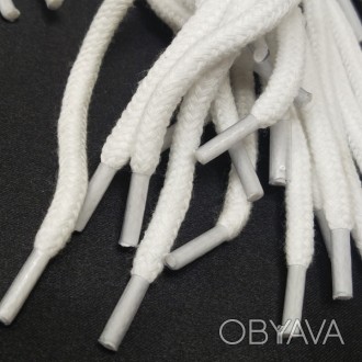 Шнур круглый плетеный, 1,2 метра Продается поштучно цвет: белый хлопок без напол. . фото 1