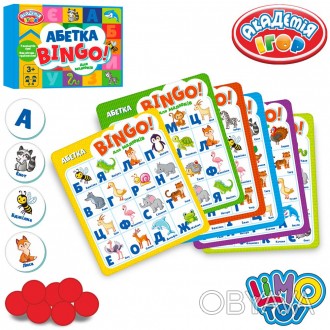 Гра настільна TG 006 Бінго, карточки (укр. абетка) - нНастільна гра для малюків . . фото 1